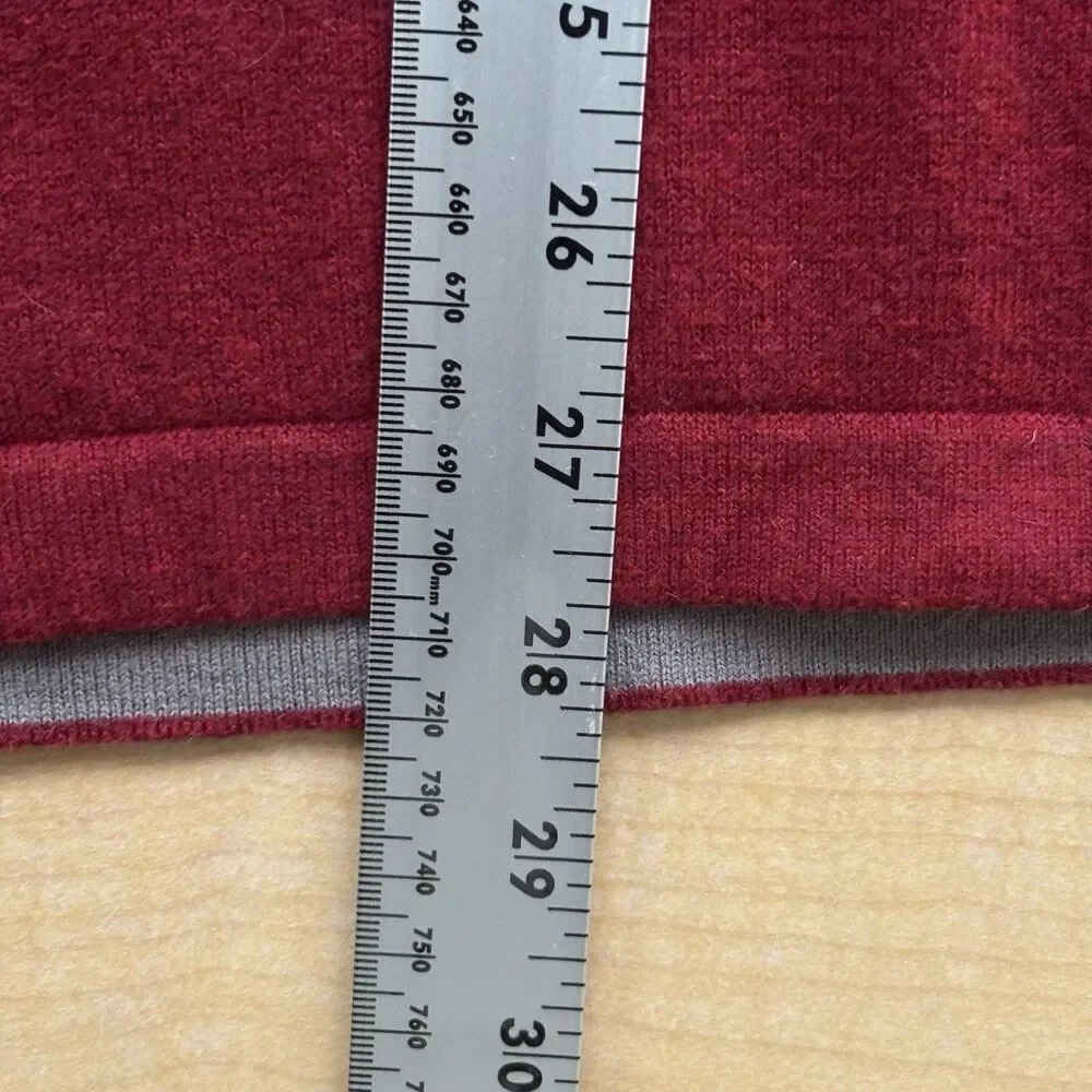 The North Face Men's 2XL Red 1/4 Zip Pullover Sweater Long sleeve Burgundy